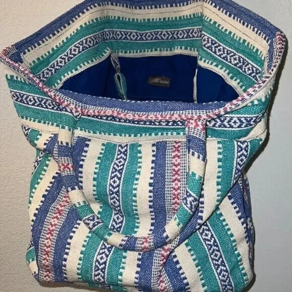 All'asta Tote Beach Vacation‎ Bohemian Bag EUC